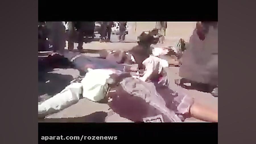 صحنه دردناک گریه های دختر یمنی کنار جنازه پدر