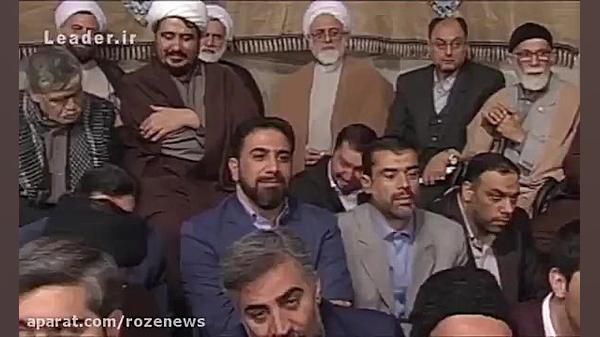 مدیحه سرایی حاج محمود کریمی در حضور رهبر انقلاب